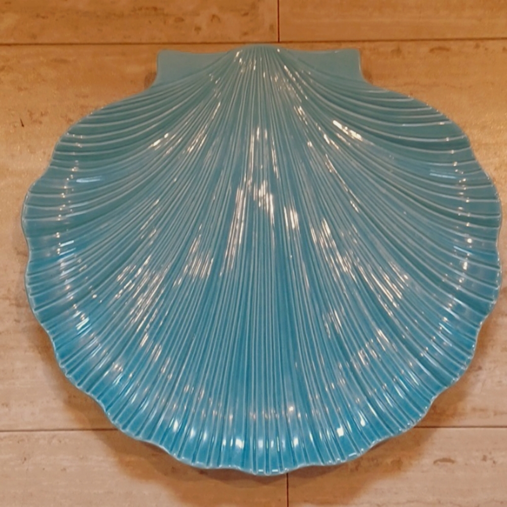 Nantucket Home Oversized Ocean Blue Shell Platter